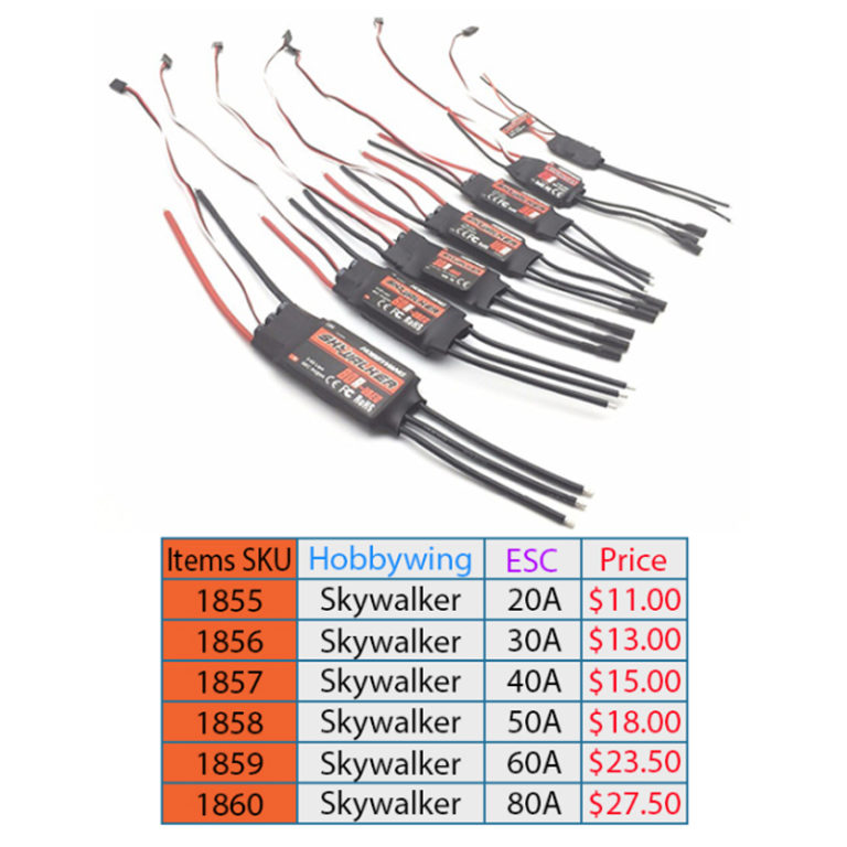 Hobbywing Skywalker Esc Speed Control With Ubec For Rc Airplane Drone